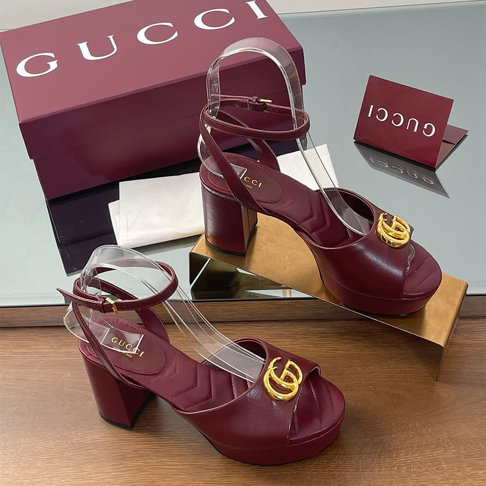 GUCCI Women s platform sandal with Double G